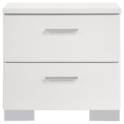 Dulcey - 2 Drawer Nightstand - Gloss White