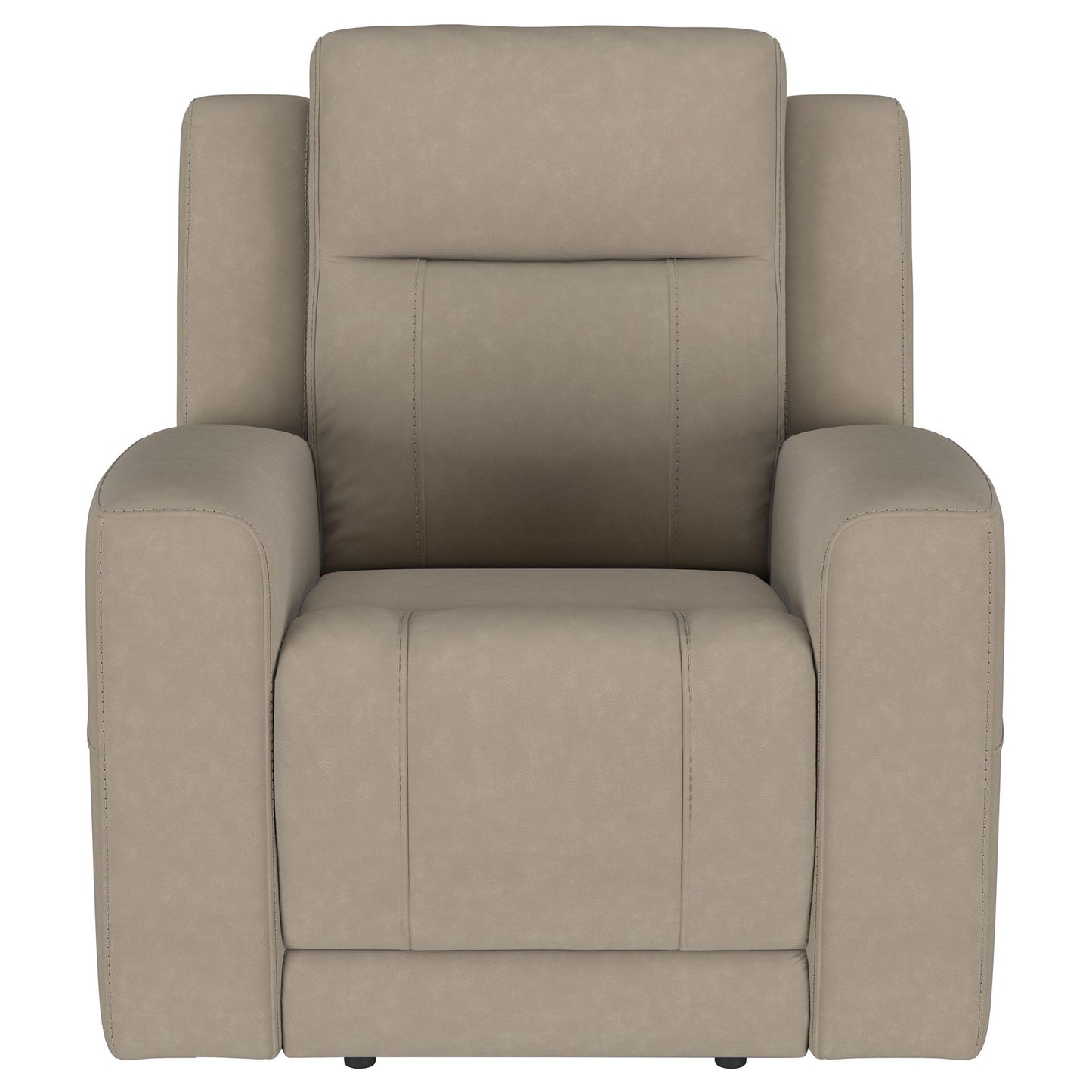 Slater - Upholstered Recliner Chair With Manual Recline - Taupe