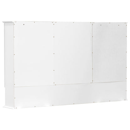 Wall Mounted Bathroom Medicine Cabinet With Double Mirrored Doors