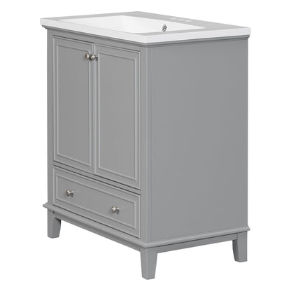 Modern Bathroom Vanity With Sink Combo, Multi Functional Cabinet With Doors And Drawer