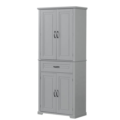 Bathroom Storage Cabinet With Doors And Drawer, Adjustable Shelf