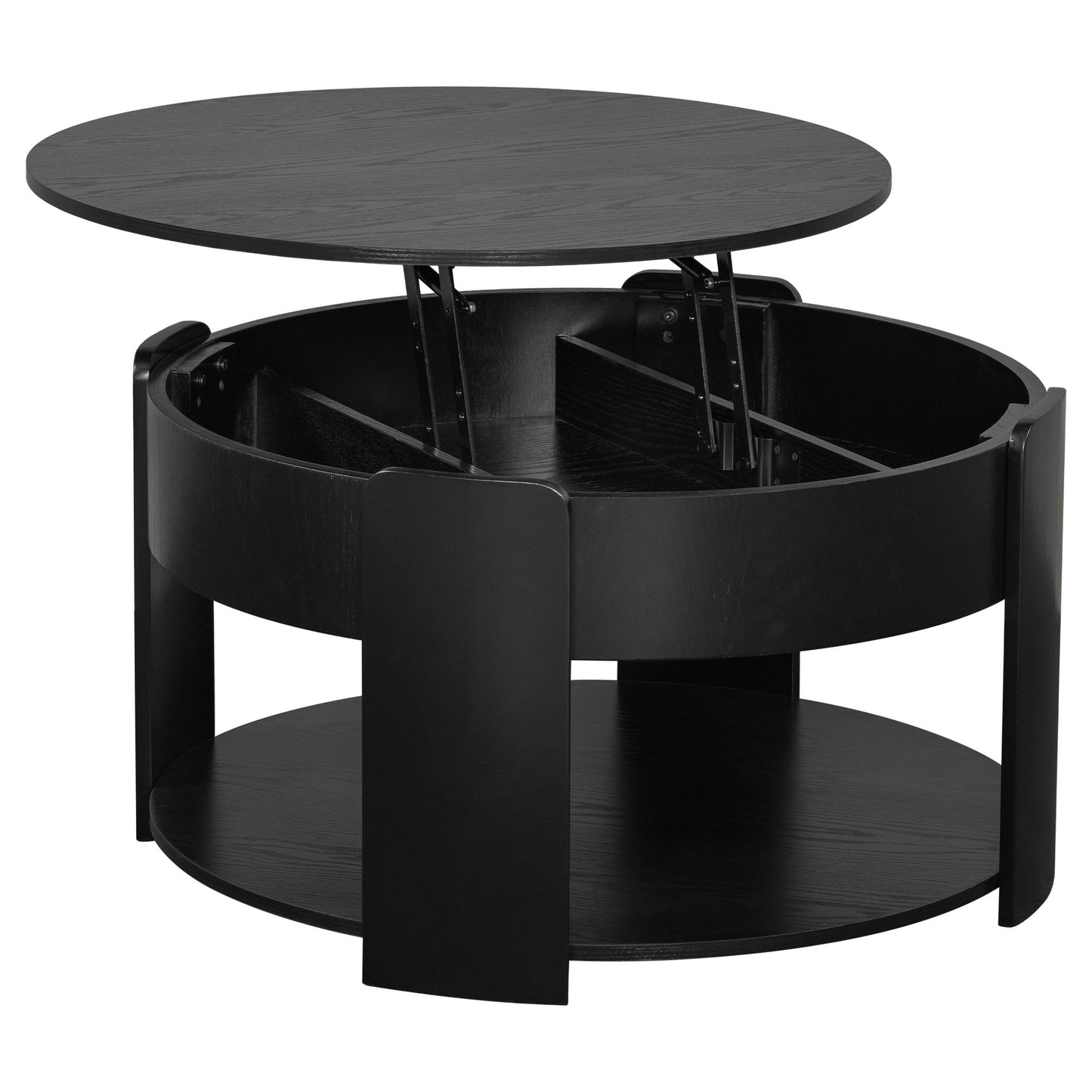 Round Lift Top Coffee Table With Hidden Storage