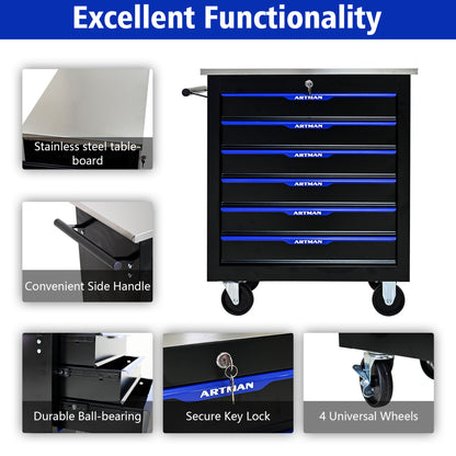 Drawer Multifunctional Tool Cart With Wheels