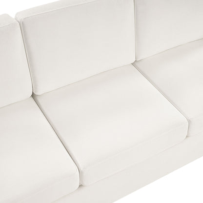 Modern 3 Seater Sofa With Curved Backrest