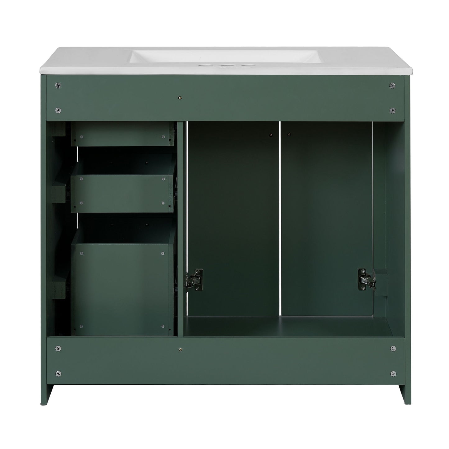 Bathroom Vanity With Sink Combo, Storage Cabinet, Freestanding Set With 3 Drawers & Soft Closing Doors