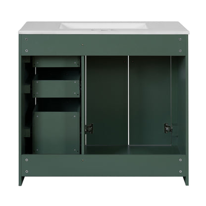 Bathroom Vanity With Sink Combo, Storage Cabinet, Freestanding Set With 3 Drawers & Soft Closing Doors