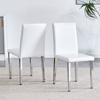 Elegant Upholstered Chairs & Metal Legs
