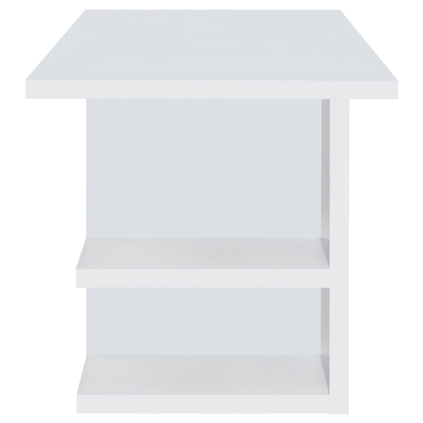 Hannah - 4 Shelf Writing Desk With Open Shelving - White
