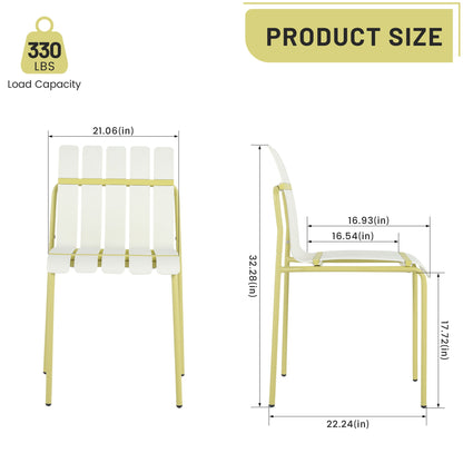 4 Piece Set Of Modern Color Block Designed Single Chairs With Folding Square Table