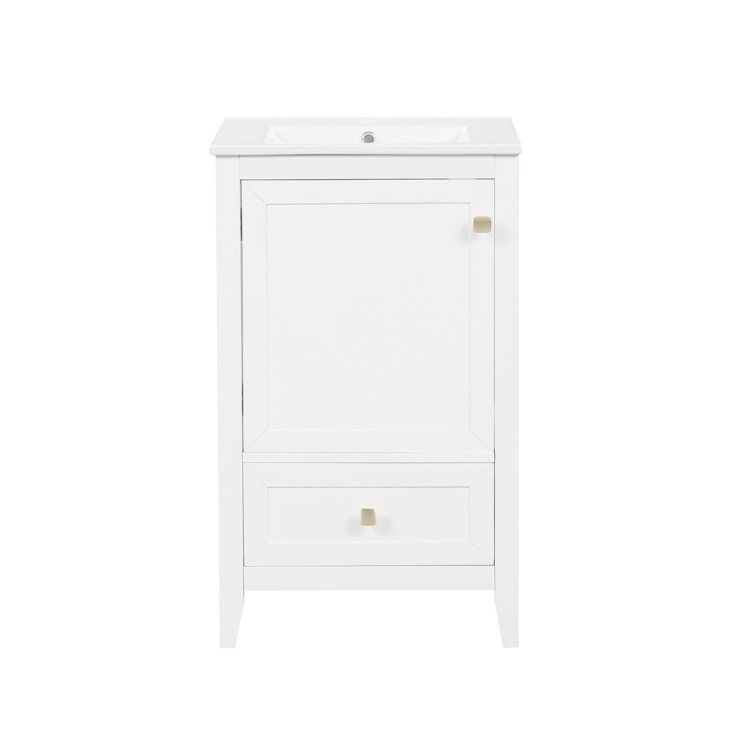 Bathroom Vanity With Sink, Soft Closing Cabinet Door, Storage Rack And Drawer