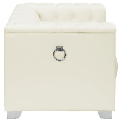 Earline - Upholstered Track Arm Accent Chair - White