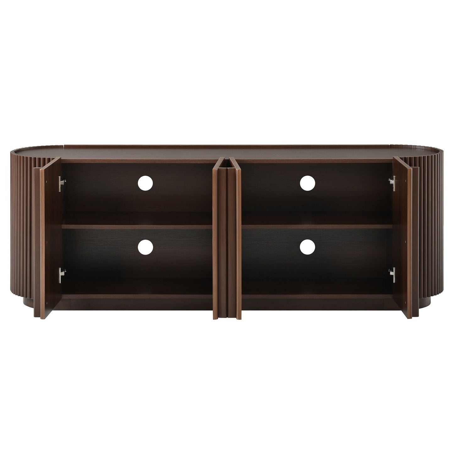 TV Stand With Fluted Tambour Style Door