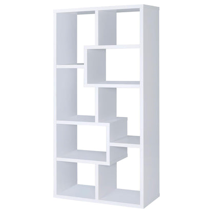 8 Shelf Geometric Bookcase