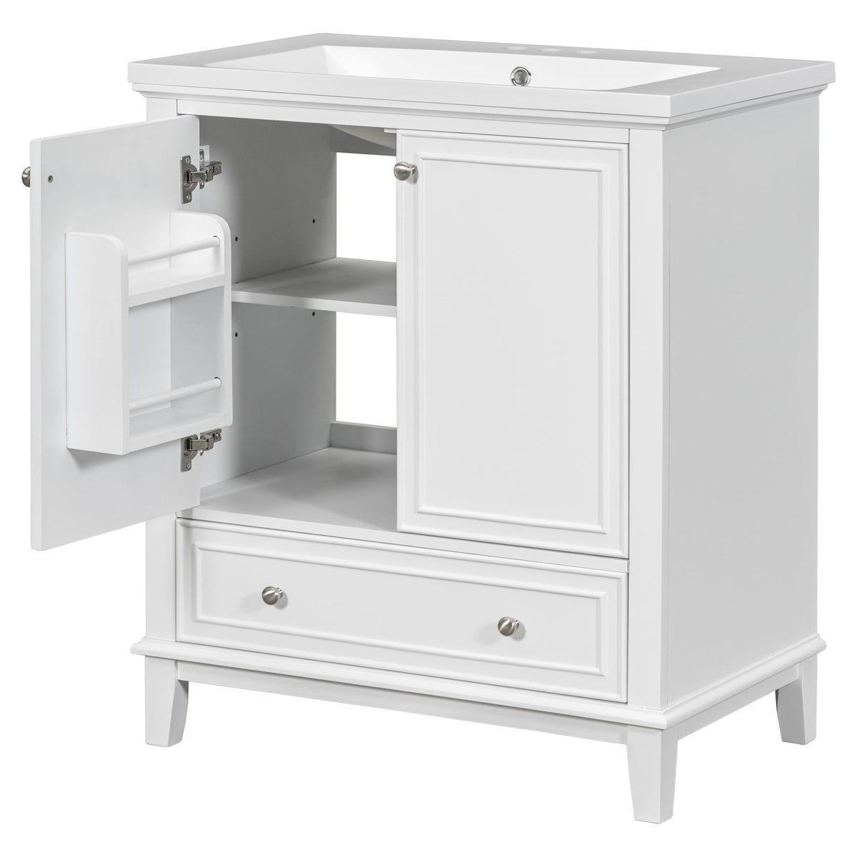 Modern Bathroom Vanity With Sink Combo, Multi Functional Cabinet With Doors And Drawer