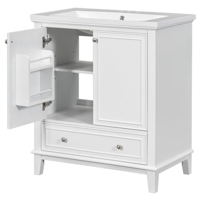 Modern Bathroom Vanity With Sink Combo, Multi Functional Cabinet With Doors And Drawer