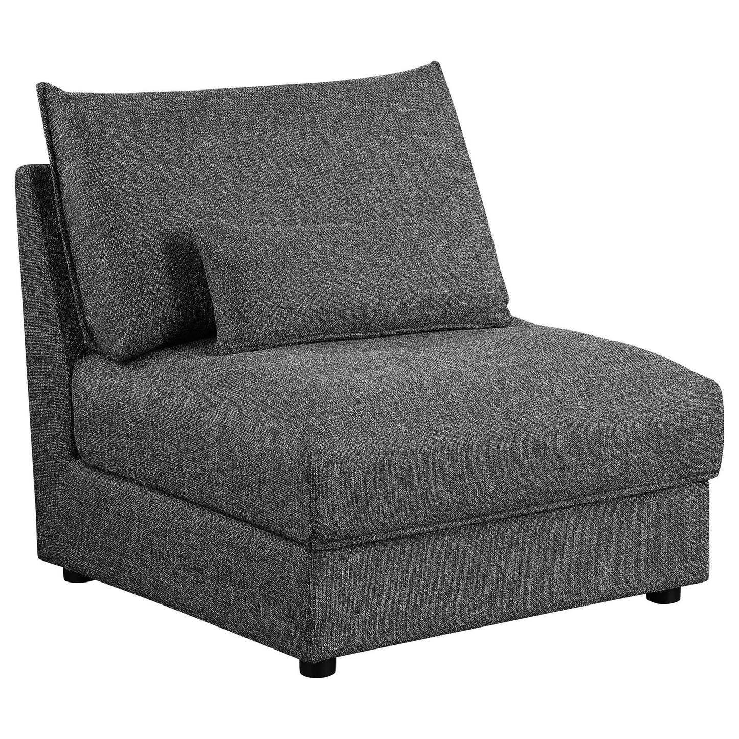Wakefield - Upholstered Armless Slipper Chair - Black