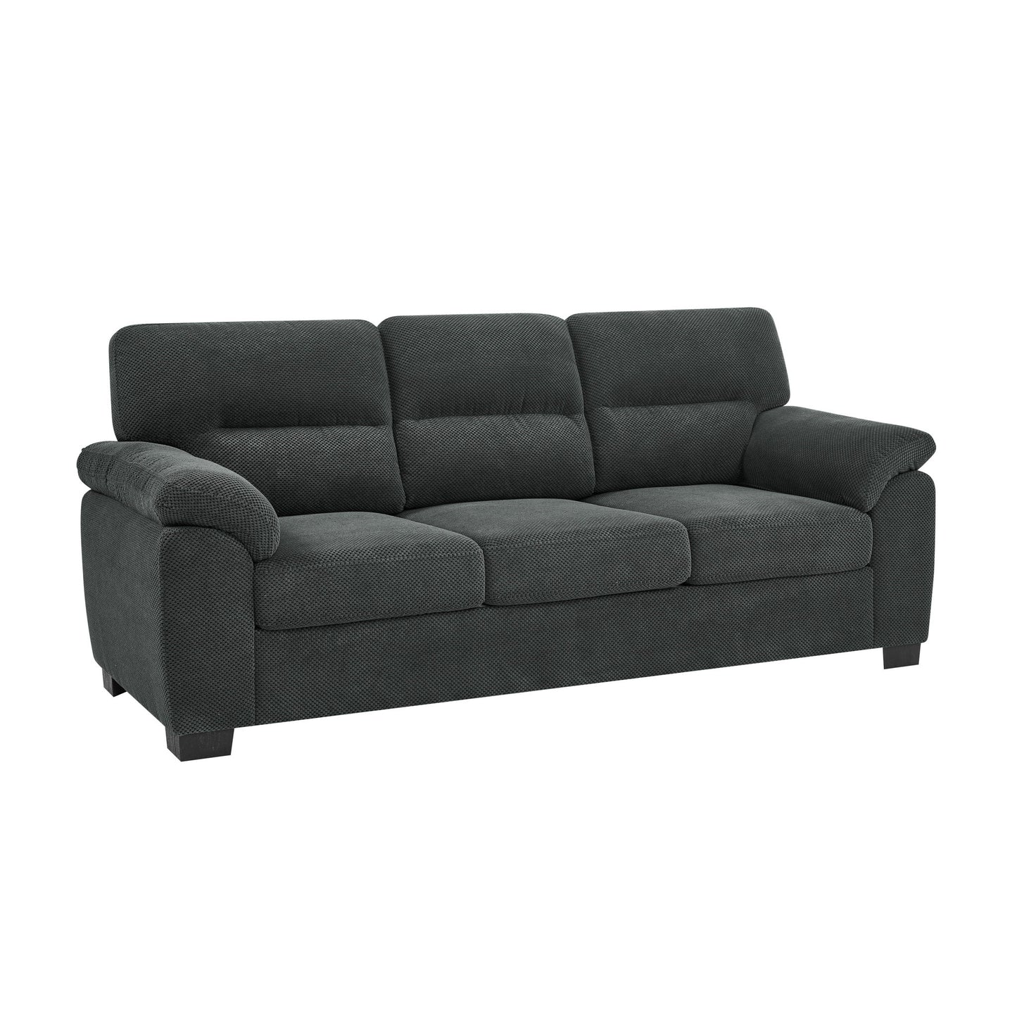 3 Seater Sofa With Padded Armrests And Triangular Leg