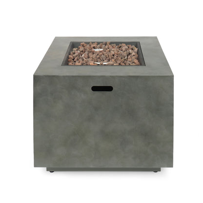 Outdoor Patio Gas Burning Fire Pit Table 50, 000 Btu, Square