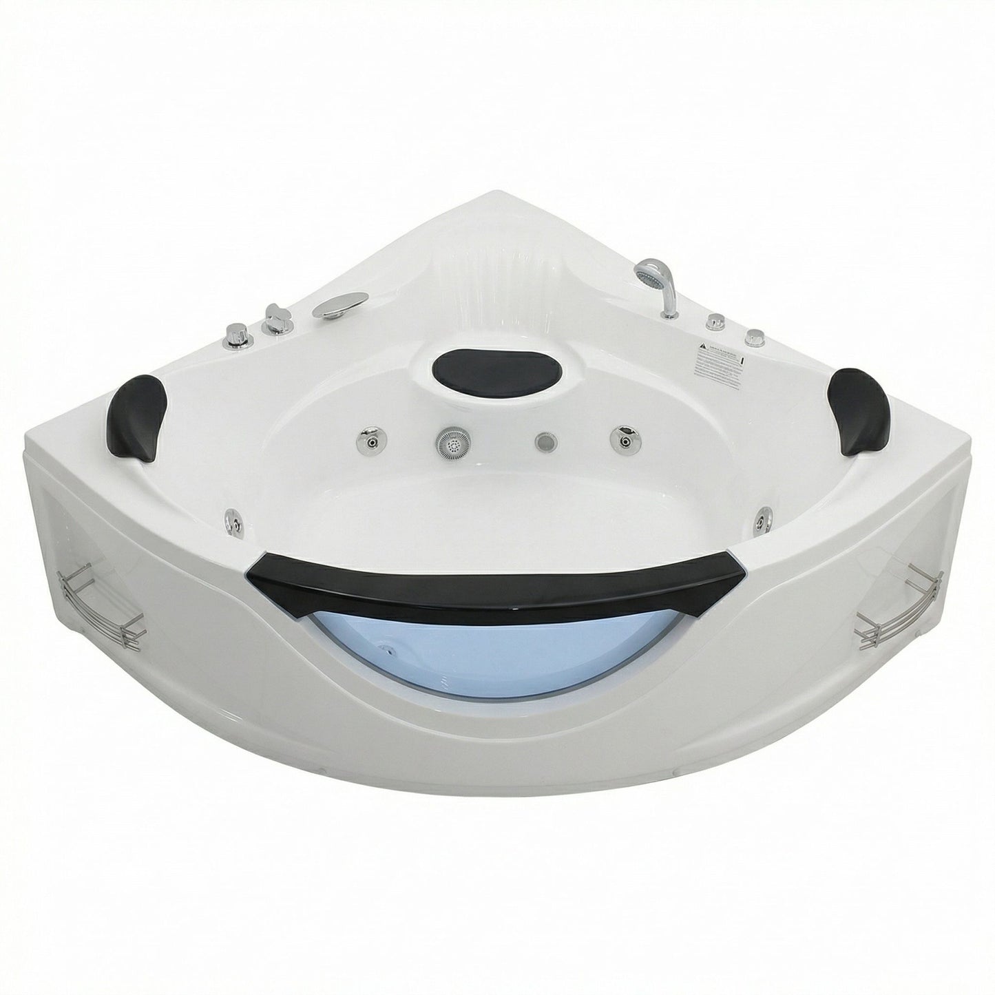 Xavier - Corner Double Massage Bathtub - Milk White