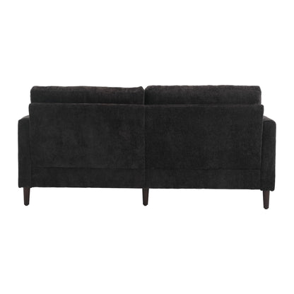 Mid Century Modern Fabric Loveseat Sofa, 2 Seat Upholstered Couch