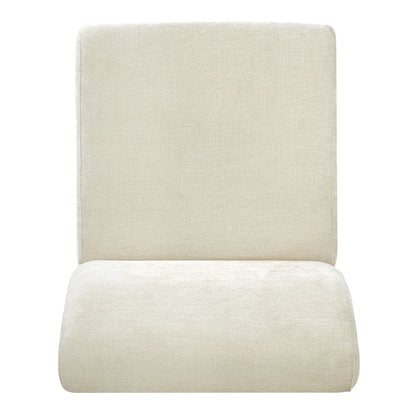 Upholstered Accent Chair - Beige / Walnut