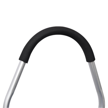 Foldable Shopping Trolley With Wheels And Removable Waterproof Bag - Black