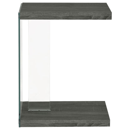 Sampson - C Shaped Side Table - Gray