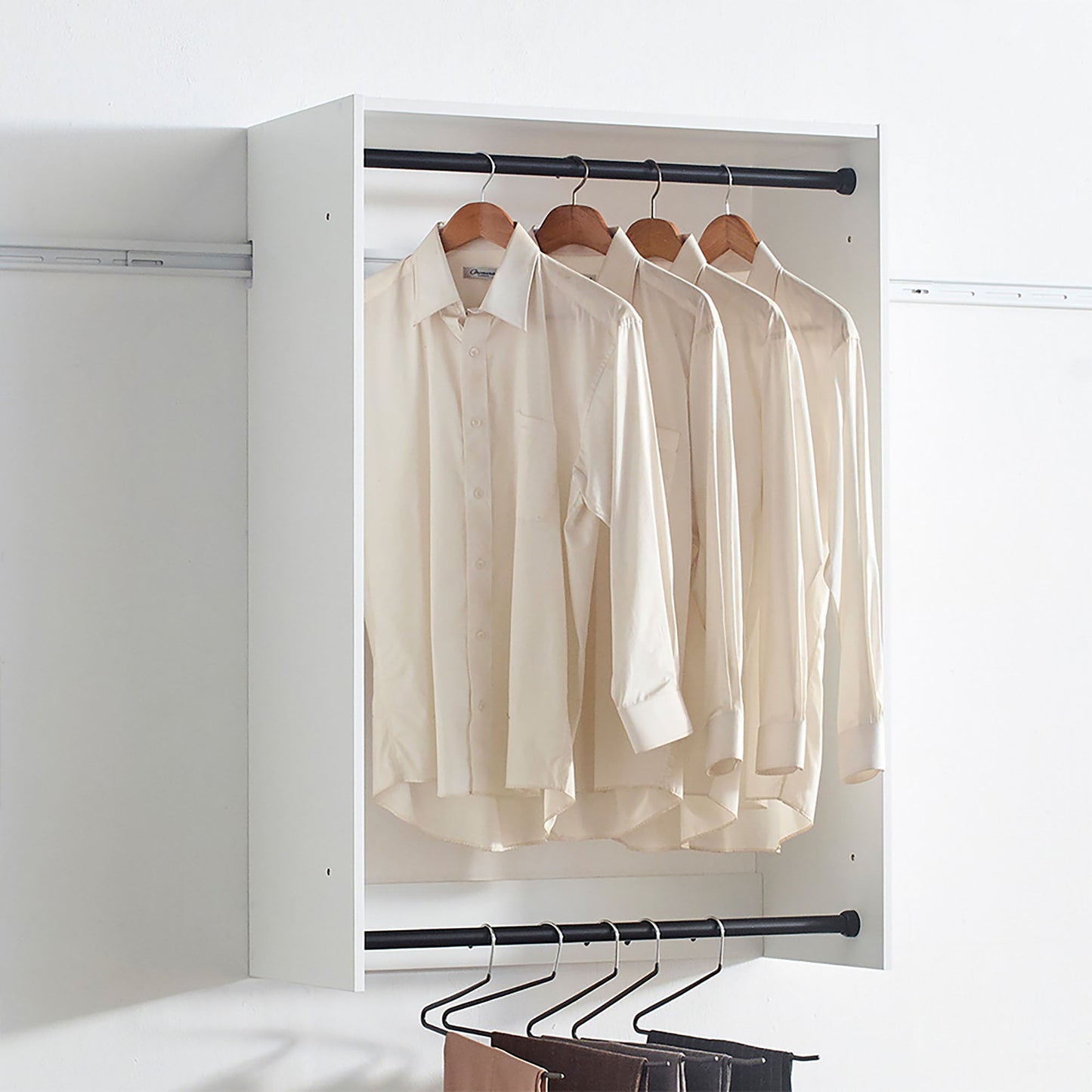 Devi - Wall Mounted Wood Closet System & Modular Units