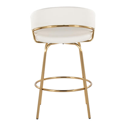 Jie - Glam Fixed Height Counter Stool (Set of 2)
