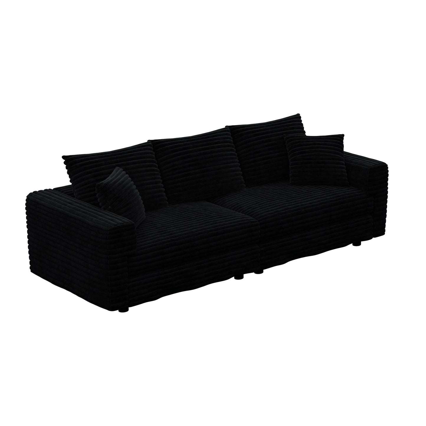4 Seat Sofa, Modern Comfy Upholstered Sofa Cloud Couch, Deep Seat Couches With Soft Pillows