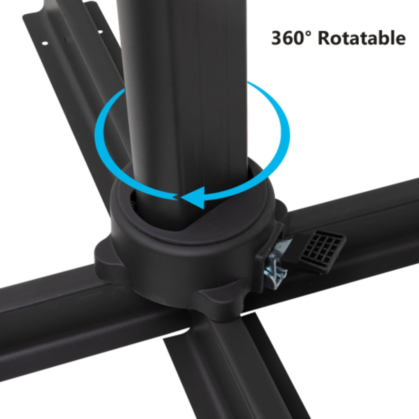 Round Cantilever Patio Umbrella With 360 Rotation & Infinite Tilt Adjustment