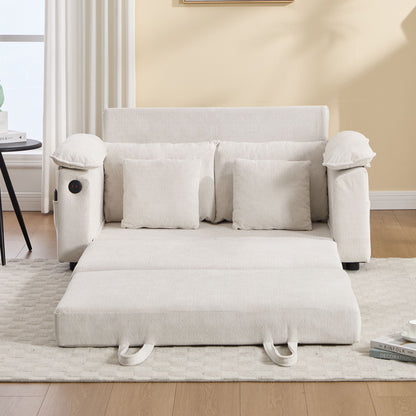 Upholstered Futon Convertible Floor Sofa Bed