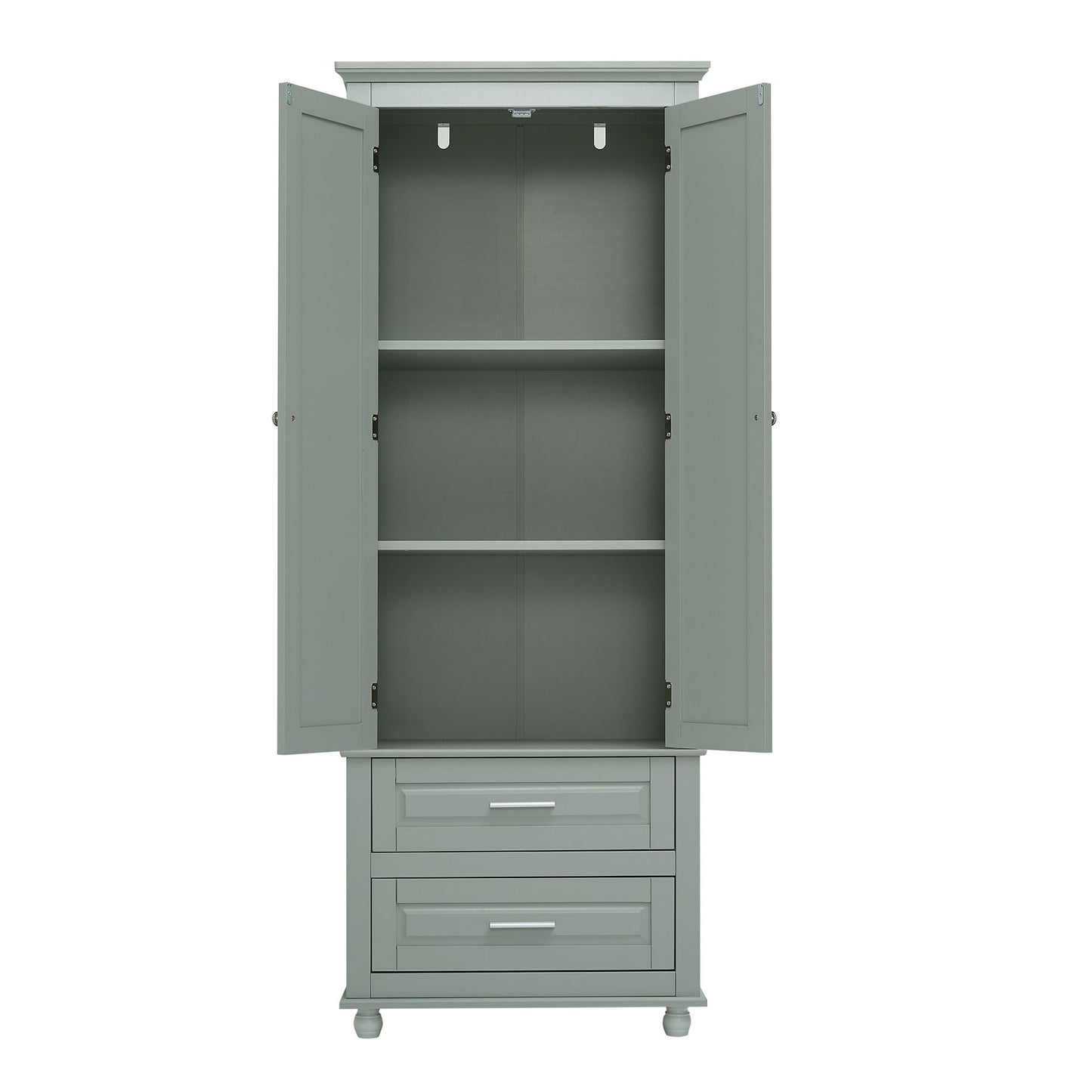 Tall Storage Cabinet With 2 Drawers For Bathroom