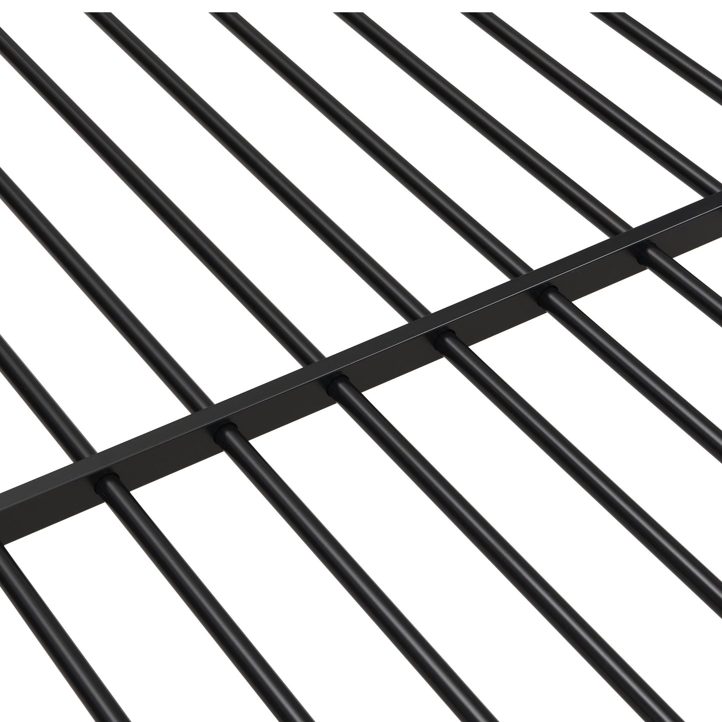 Modern Metal Bunk Bed, Full Over Full, No Box Spring Needed - Black
