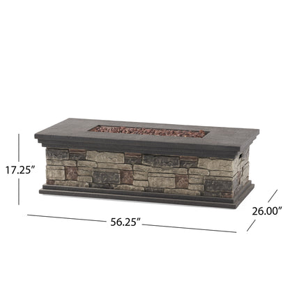 Fire Pit With Lightweight Concrete And Steel Frame