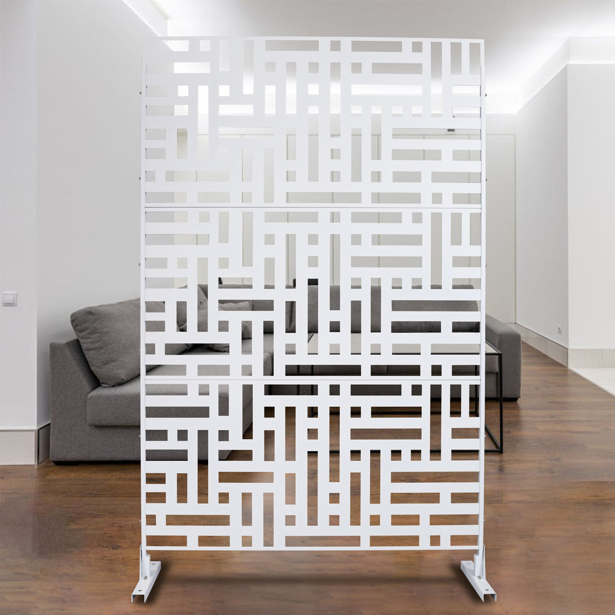 Decorative Freestanding Metal Privacy Screen For Indoor & Outdoor Use