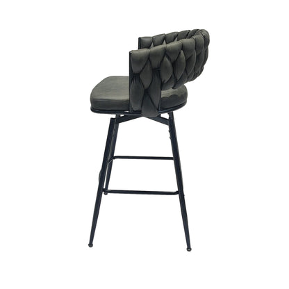 Bar Stool 360 Swivel With Back Footrest