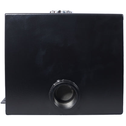 Heavy Duty 5 Gallon Steel Hydraulic Fluid Reservoir Tank With Mounting Foot, 14 Gauge - Black