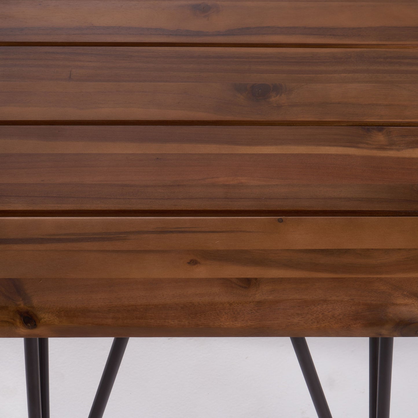 Zion - Outdoor Industrial Iron And Coffee Table - Teak