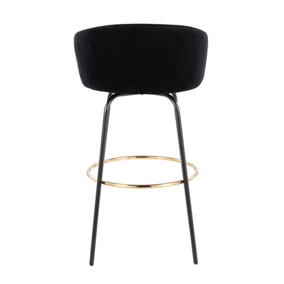 Claire - Contemporary / Glam Barstool With Footrest (Set of 2)