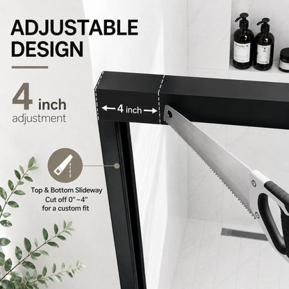 Semi-Frameless Double Sliding Shower Door