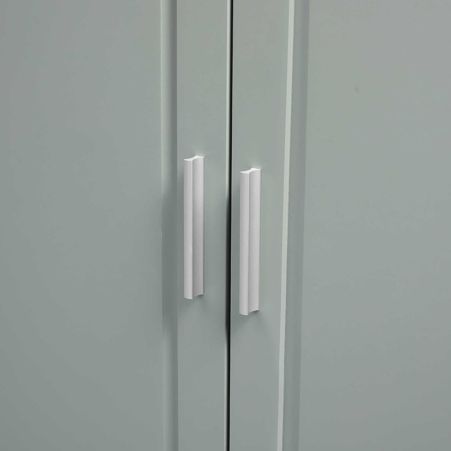 Tall And Wide Storage Cabinet With Doors, 3 Drawers