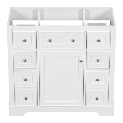 Modern Bathroom Vanity Base Only With 1 Cabinet And 6 Drawers