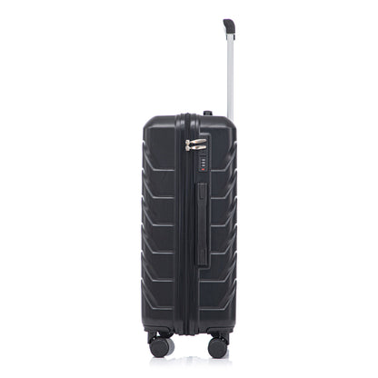 Hard Shell Luggage With Scratch Resistant Surface, 4 Wheels, Combination Lock & Side Hooks