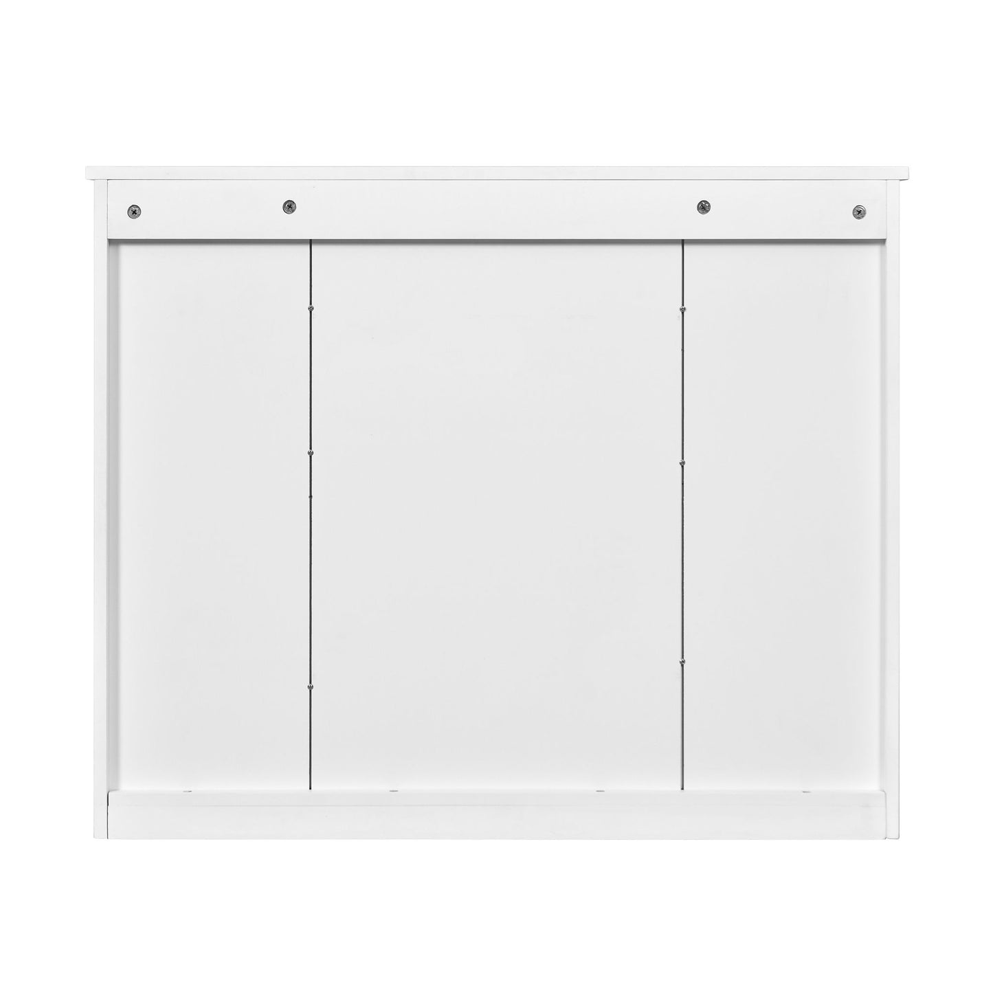 Wall Mounted Bathroom Cabinet With Mirror And 5 Shelves, Rectangular Design