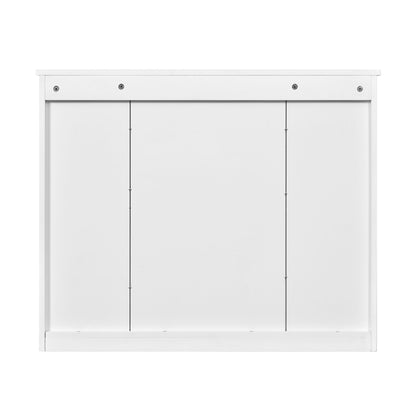 Wall Mounted Bathroom Cabinet With Mirror And 5 Shelves, Rectangular Design