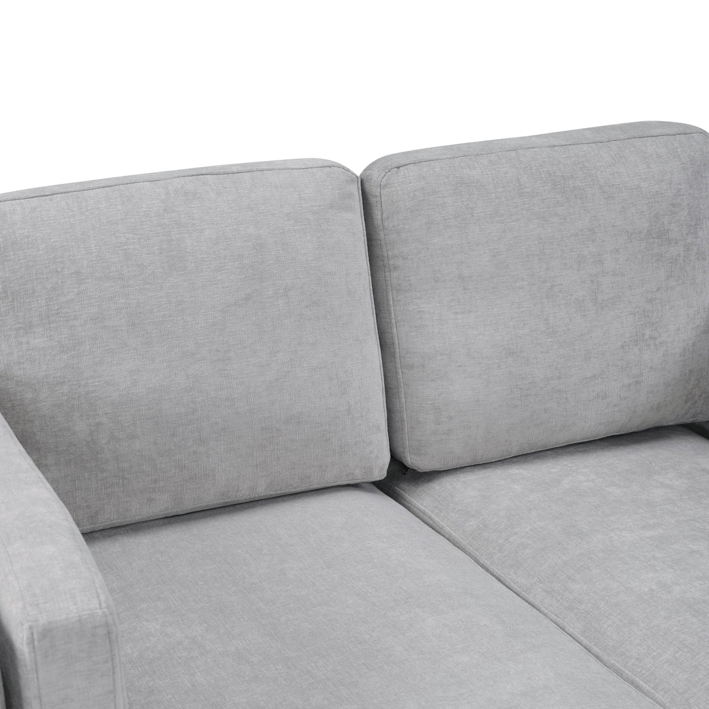 Chaise Lounge Sofa Bed With Dual Layer Armrests For Living Room