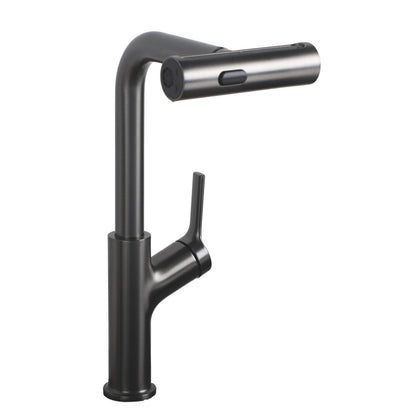 Drop-In Stainless Steel Kitchen Sink With Pull-Out Faucet And Soap Dispenser
