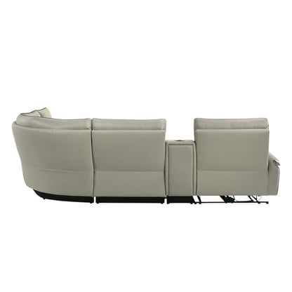 Jayke - Power Motion Sectional Sofa - Light Gray