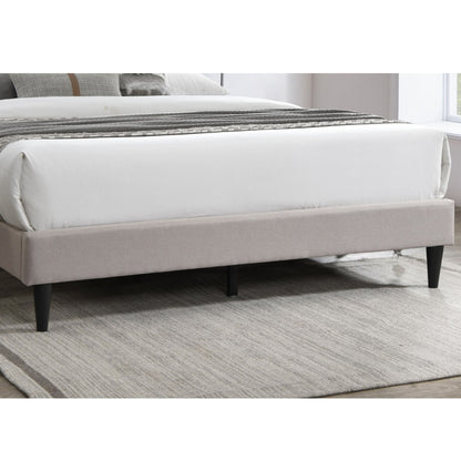 Bed With Nailhead Trim Accents, Upholstered Platform Frame